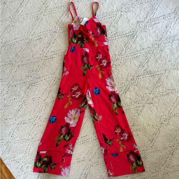 Ted Baker Floral Print V-Neck Jumpsuit w/ Tags - Picture 7 of 10